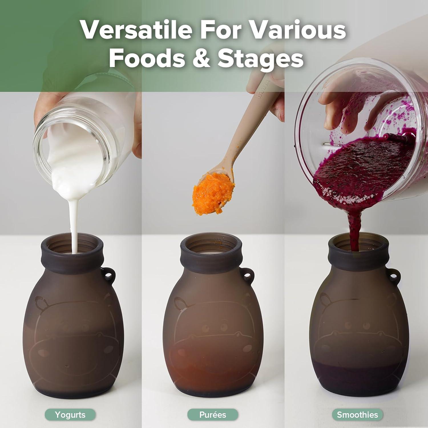 Bolsas de Silicona Reutilizables Haakaa 9oz 2-Pack Gris