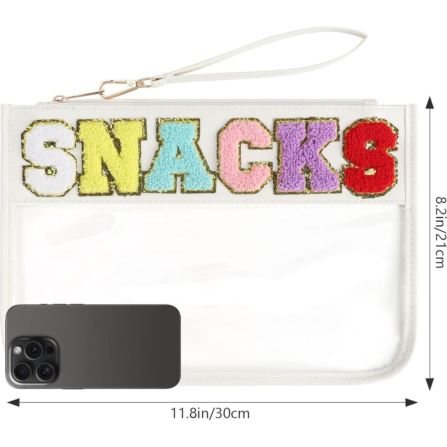 Bolsa de Snacks Transparente Narsikar 30.5x21.8cm con Chenille