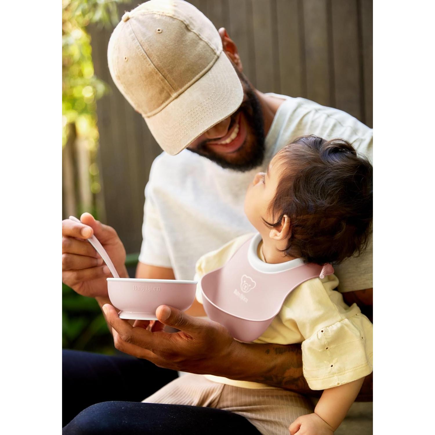 Juego de Alimentación BabyBjörn 3 Piezas Rosa Polvo Bebé