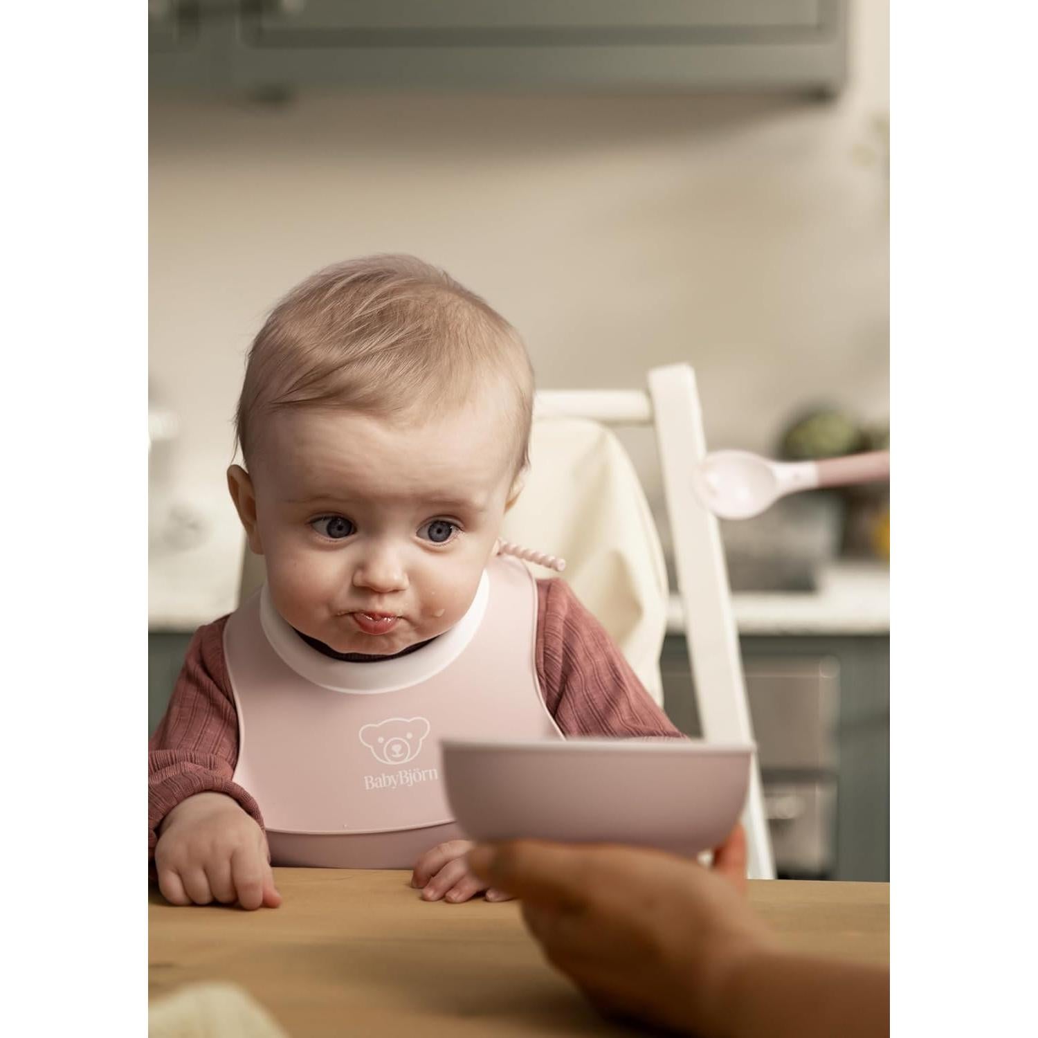 Juego de Alimentación BabyBjörn 3 Piezas Rosa Polvo Bebé