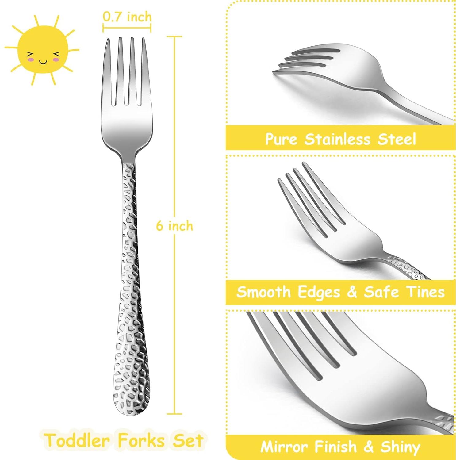 Set de 6 Tenedores para Niños TeamFar de Acero Inoxidable