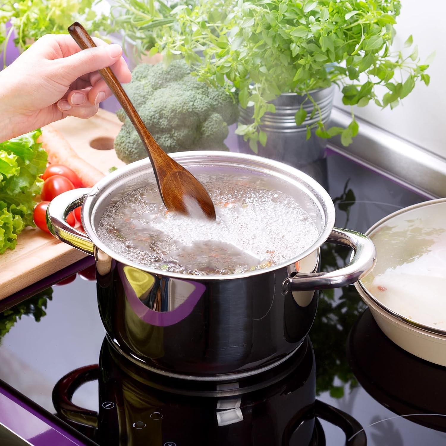 Juego de Cubiertos de Madera Xthrotsenk 6 Pcs - 3 Cucharas y 3 Tenedores