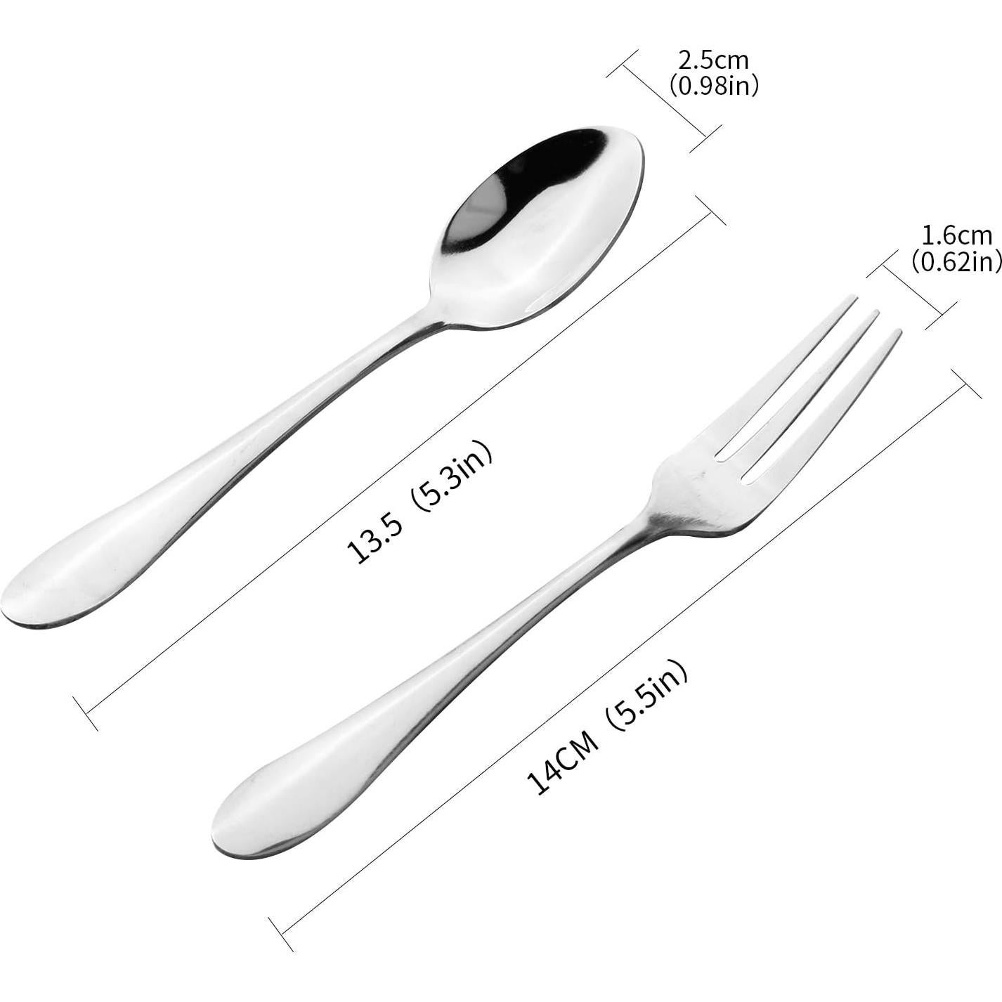 Juego de 12 Piezas Cucharas y Tenedores de Acero Inoxidable JIAKAI