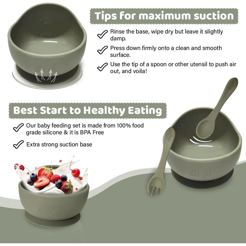 Juego de Alimentación para Bebés Dahzii 6 Piezas Antideslizante