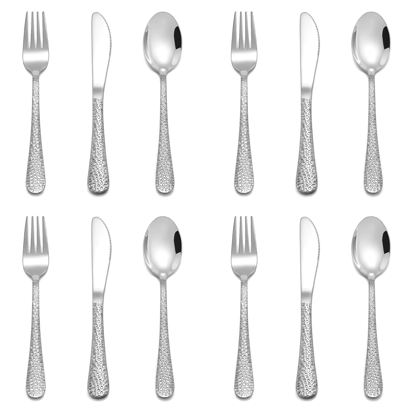 Utensilios de Acero Inoxidable E-far para Niños 12 Piezas