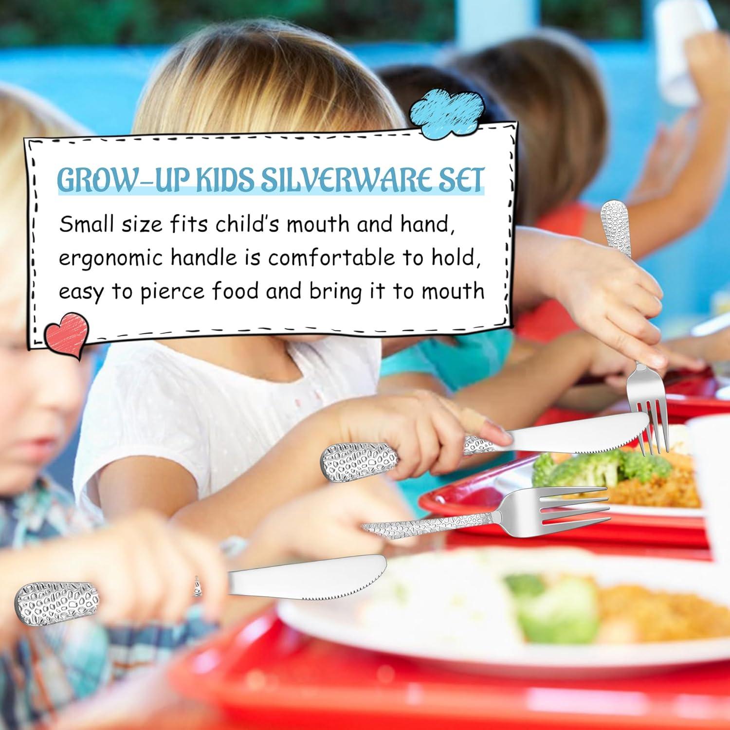 Utensilios de Acero Inoxidable E-far para Niños 12 Piezas