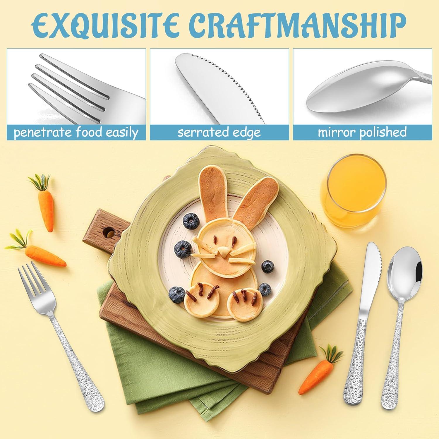 Utensilios de Acero Inoxidable E-far para Niños 12 Piezas