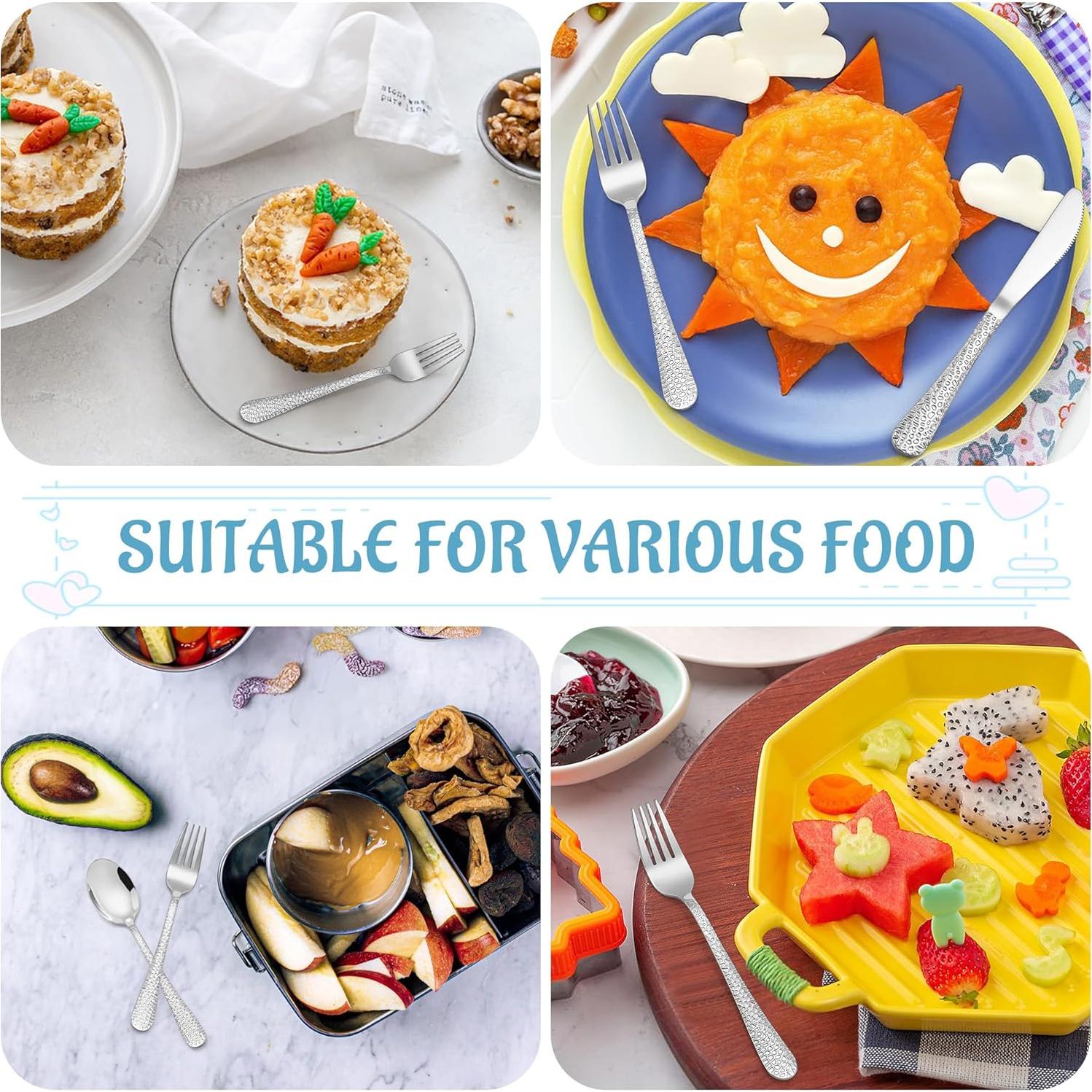 Utensilios de Acero Inoxidable E-far para Niños 12 Piezas