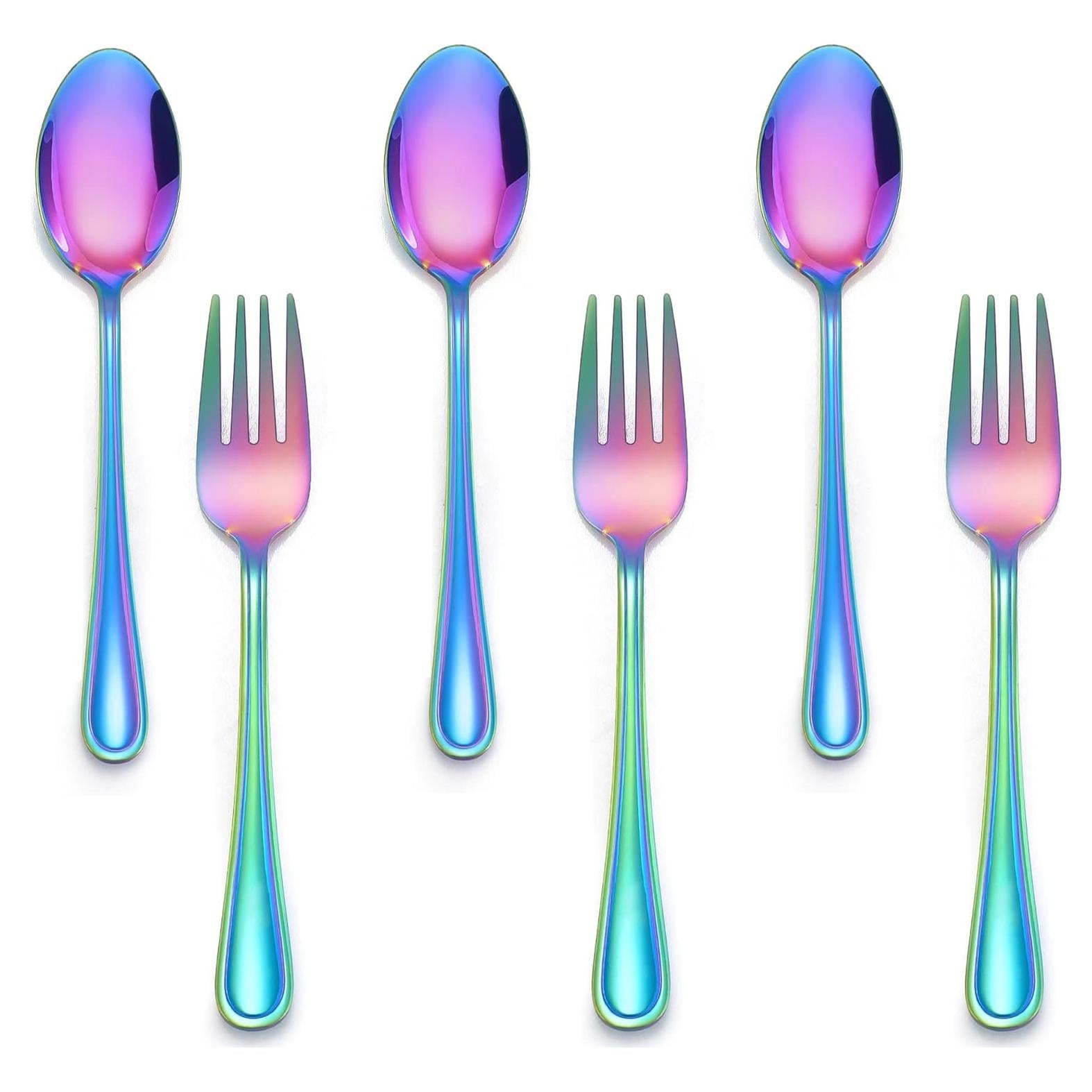 Set de Cubiertos para Niños LIANYU 6 Piezas Acero Inoxidable