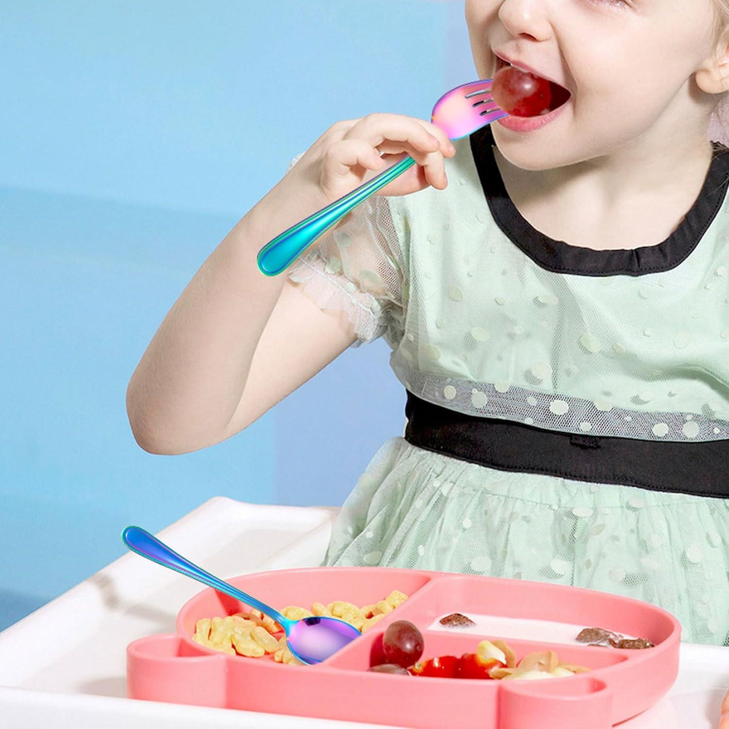 Set de Cubiertos para Niños LIANYU 6 Piezas Acero Inoxidable