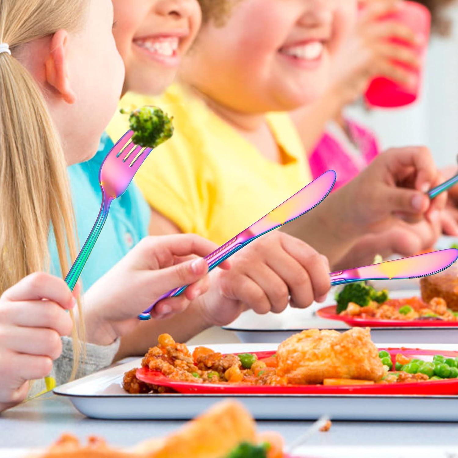 Set de Cubiertos para Niños LIANYU 6 Piezas Acero Inoxidable