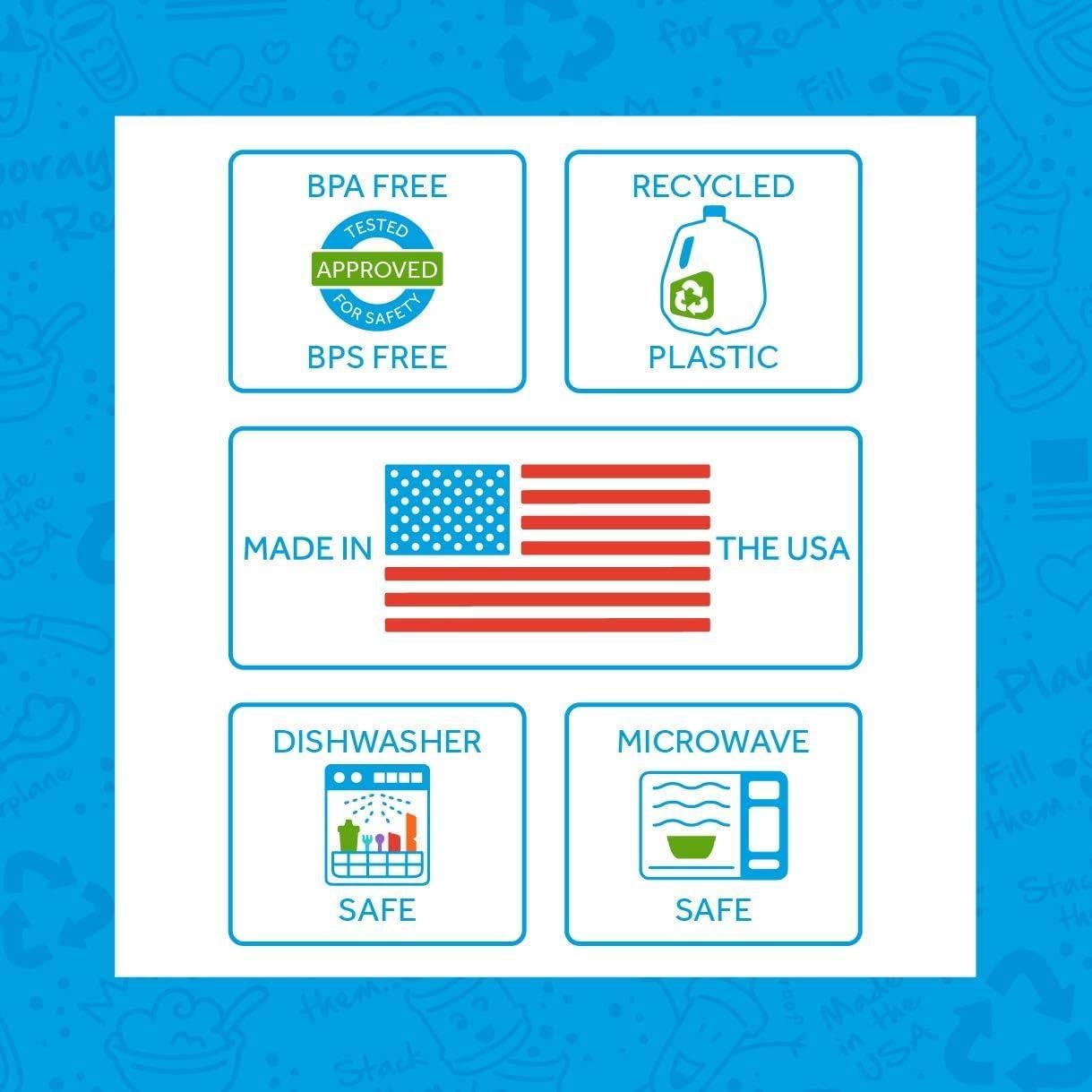 Set de Platos Divididos y Utensilios Re-Play para Niños - 12 Piezas