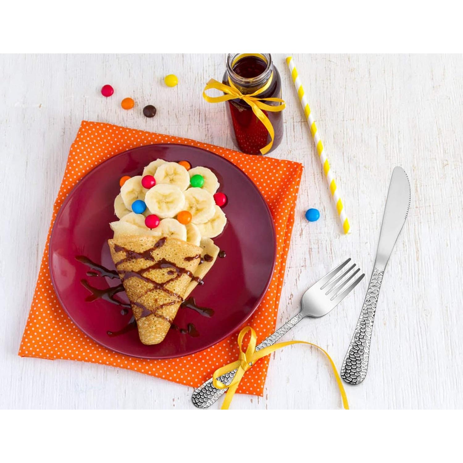 Set de Cubiertos de Acero Inoxidable E-far para Niños 12 Piezas