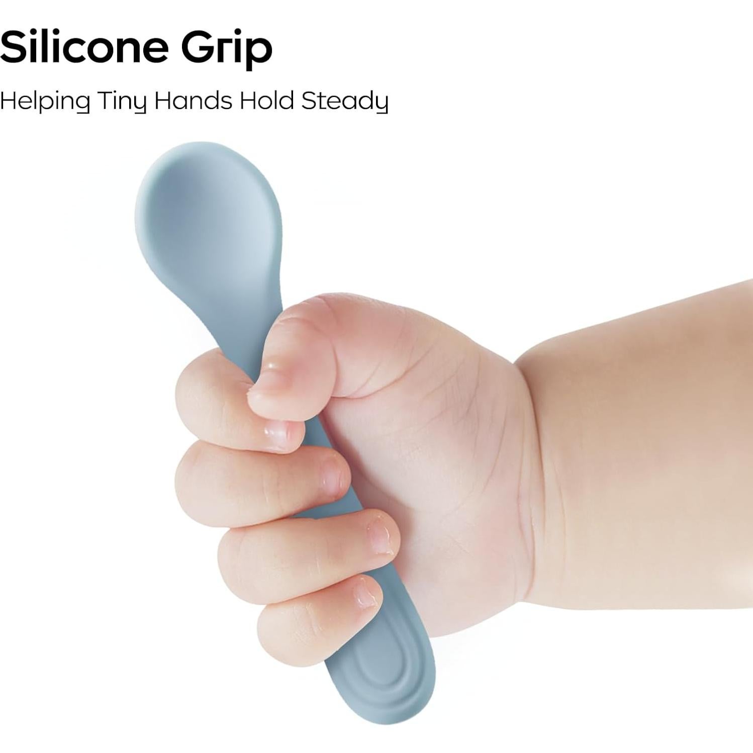 Juego de Cubiertos Portátil Bc Babycare 4 Piezas Silicona BPA Free