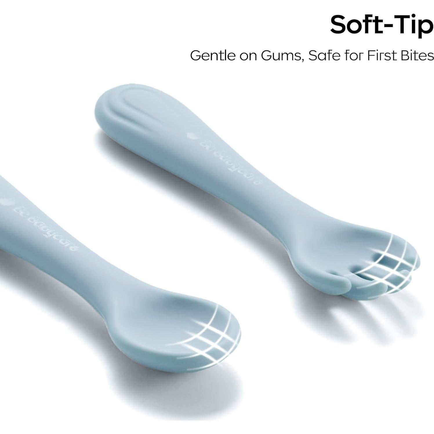 Juego de Cubiertos Portátil Bc Babycare 4 Piezas Silicona BPA Free