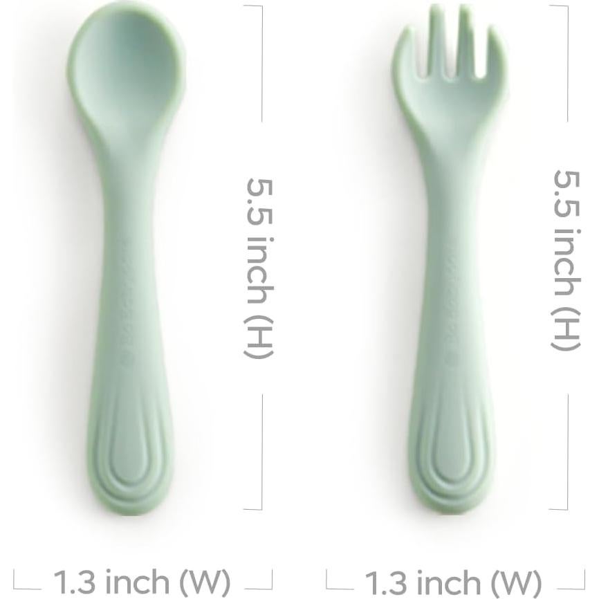 Juego de Cubiertos Portátil Bc Babycare 4 Piezas Silicona BPA Free