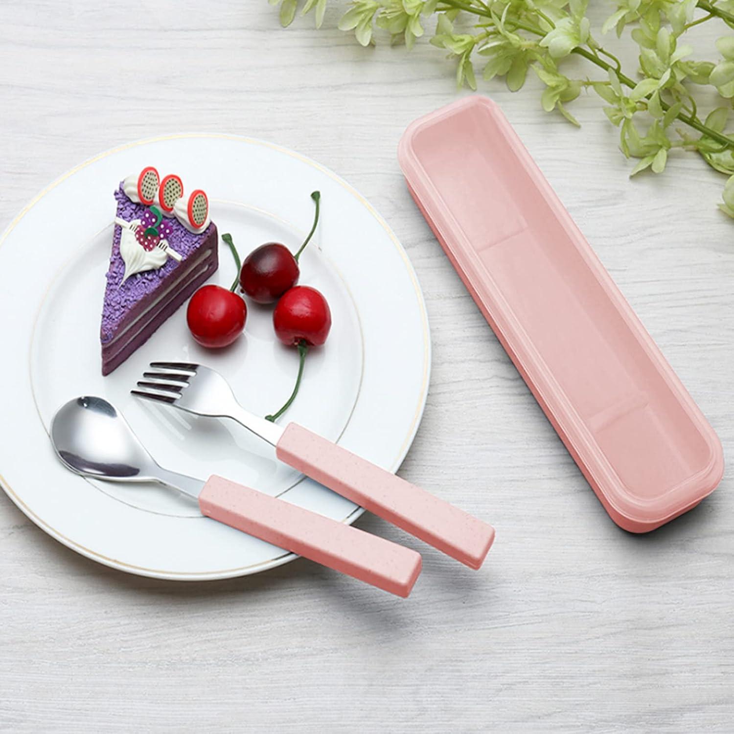 Set de Cubiertos Portátiles para Niños VANRA 3 Piezas Acero Inoxidable