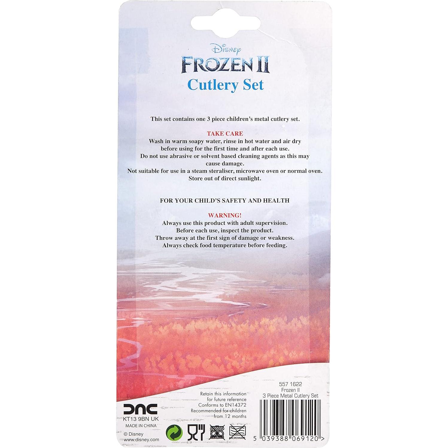 Juego de Cubiertos Infantiles Disney Frozen II - 3 Piezas