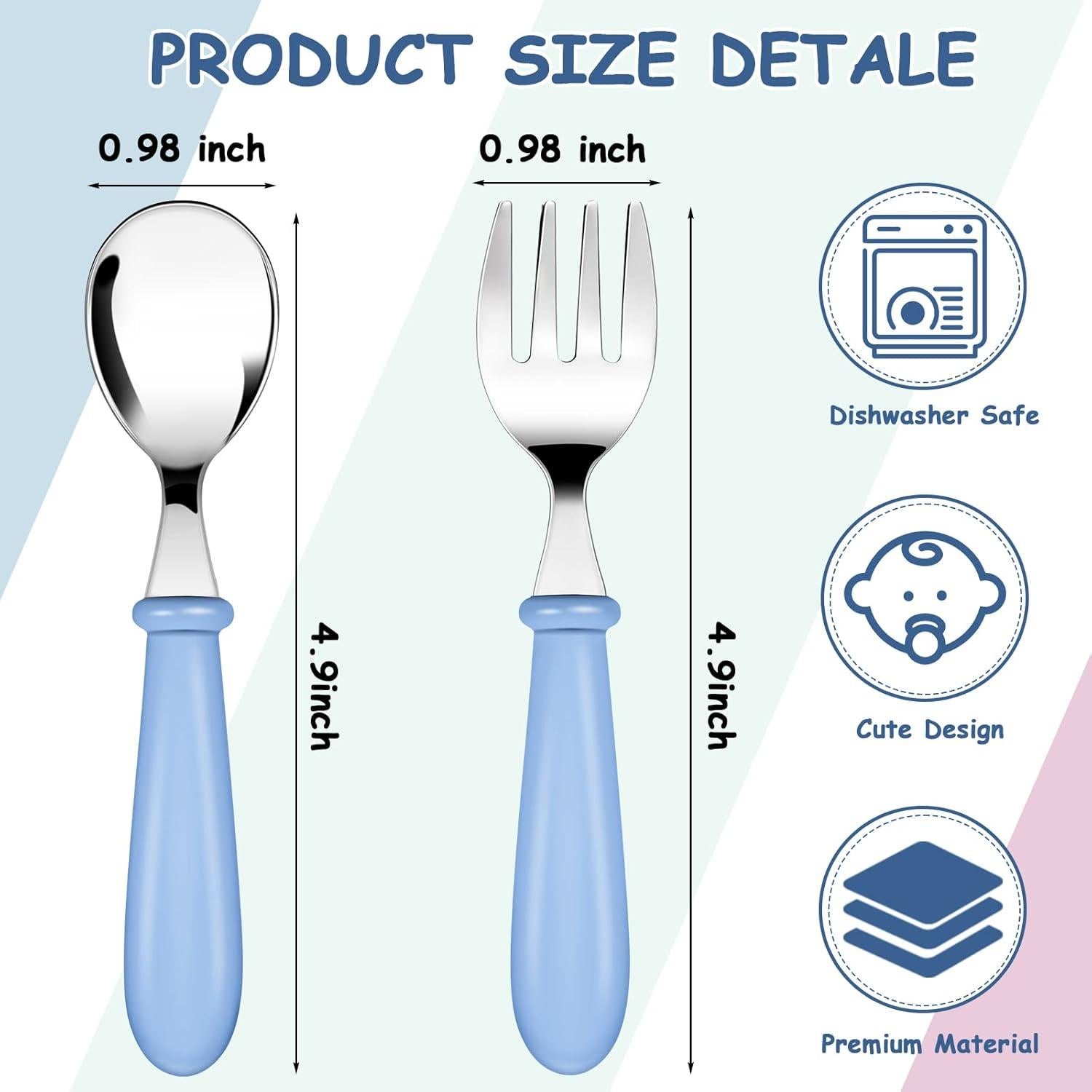 Set de Cubiertos para Niños Honeydak 24 Piezas Acero Inoxidable