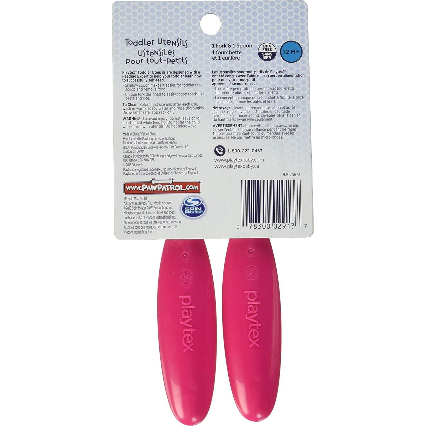 Utensilios de Autoalimentación Playtex Rosa para Niñas