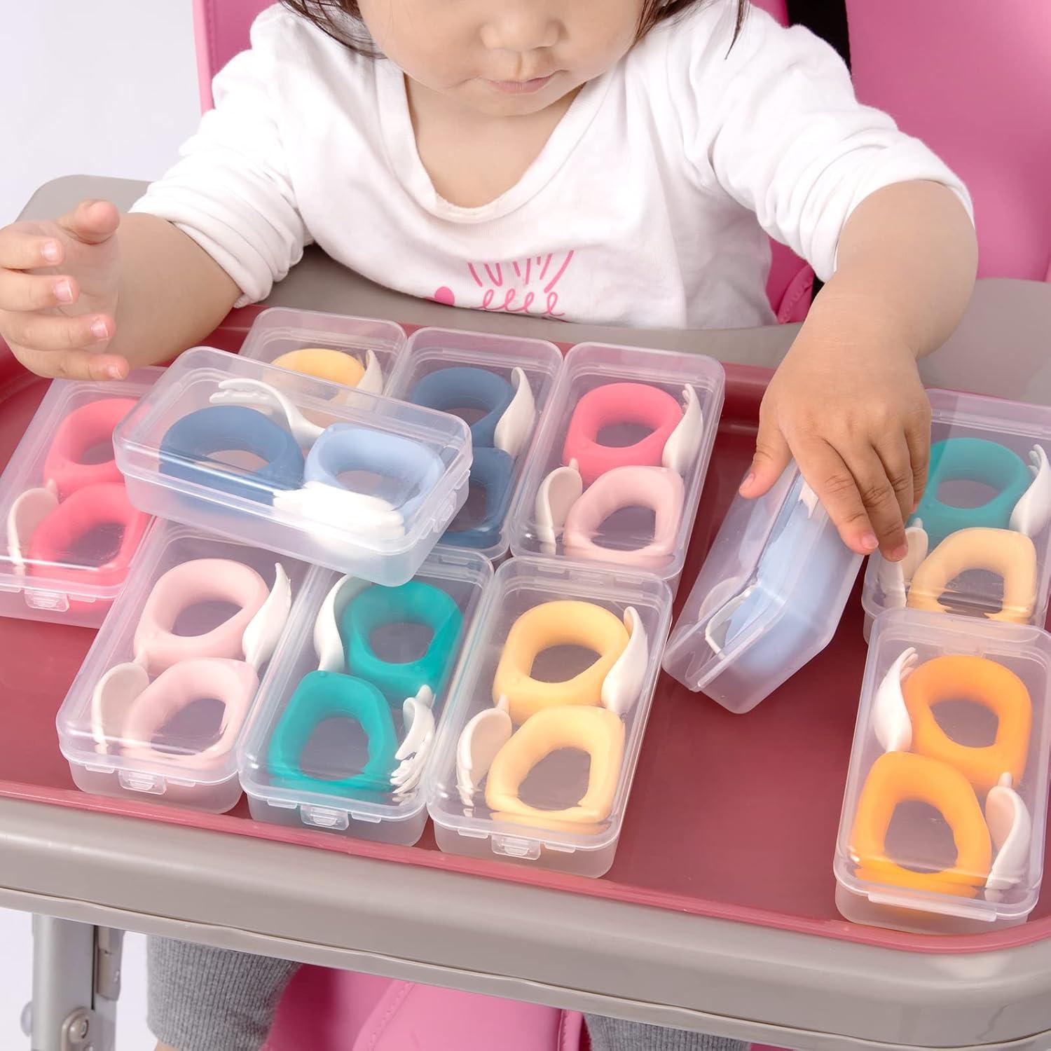 Juego de Cuchara y Tenedor HIWOOD para Bebés - Sin BPA, Azul