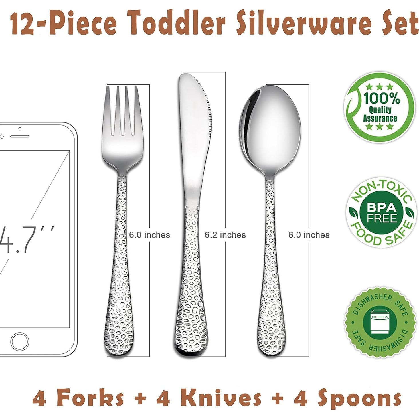 Set de Cubiertos para Niños HaWare 12 Piezas Acero Inoxidable