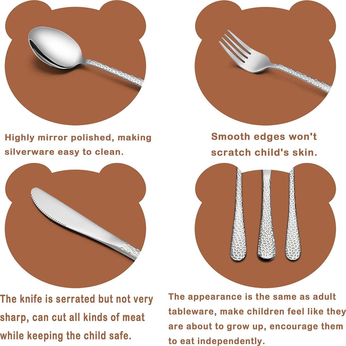 Set de Cubiertos para Niños HaWare 12 Piezas Acero Inoxidable