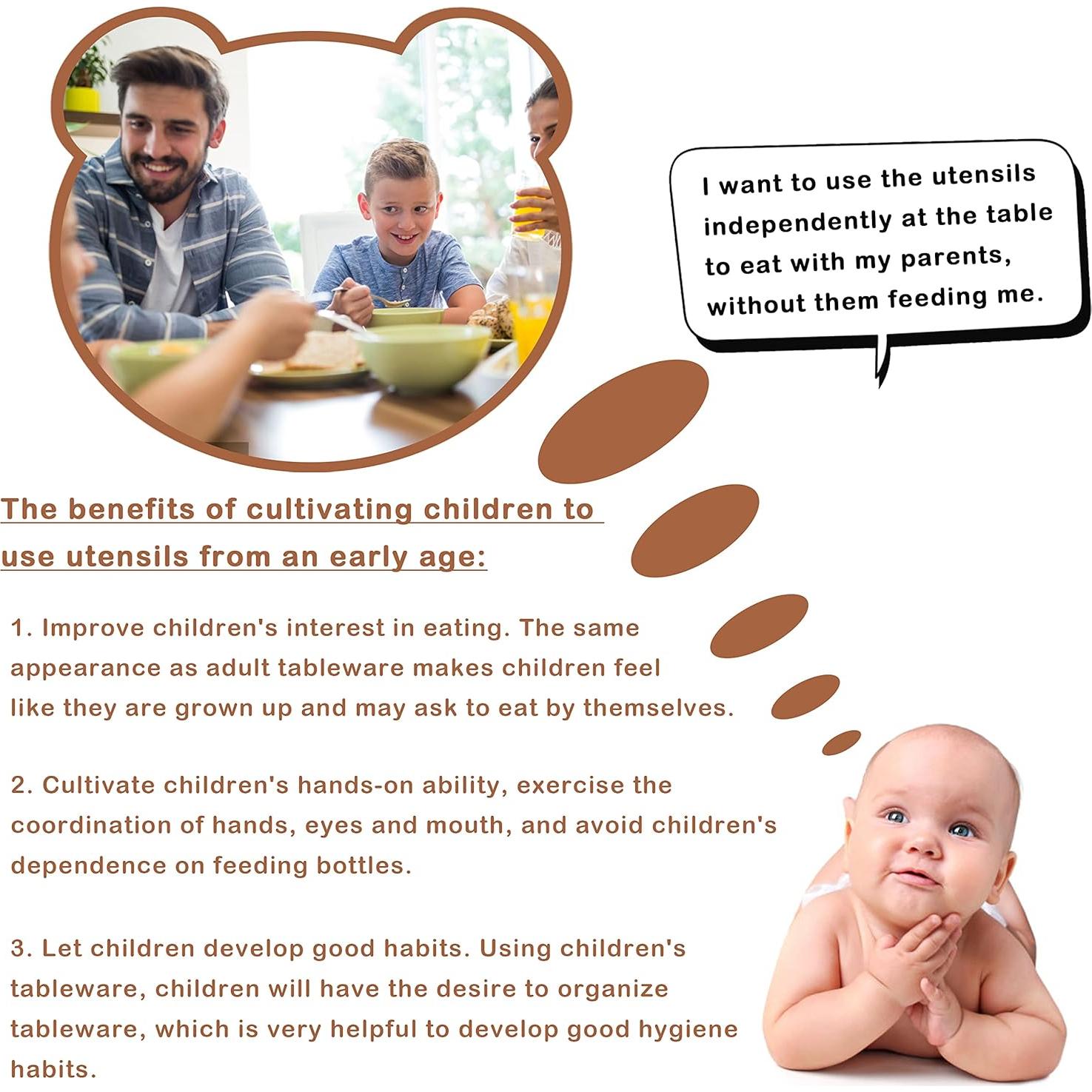 Set de Cubiertos para Niños HaWare 12 Piezas Acero Inoxidable