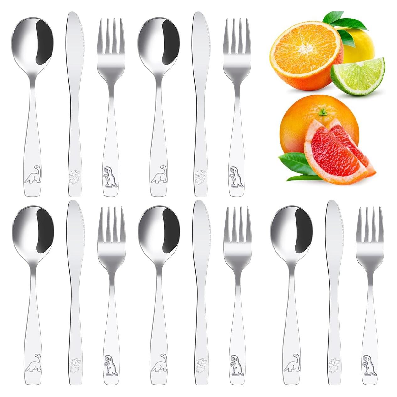 Juego de Cubiertos de 15 Piezas TKSDWBLTY Dinosaurio Divertido