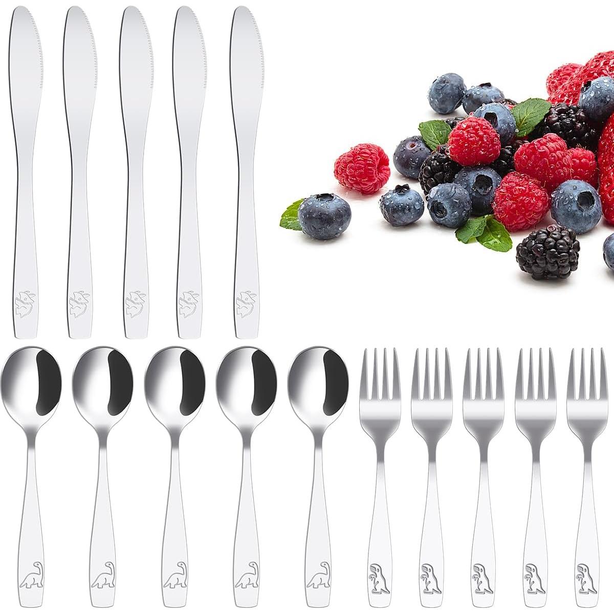 Juego de Cubiertos de 15 Piezas TKSDWBLTY Dinosaurio Divertido