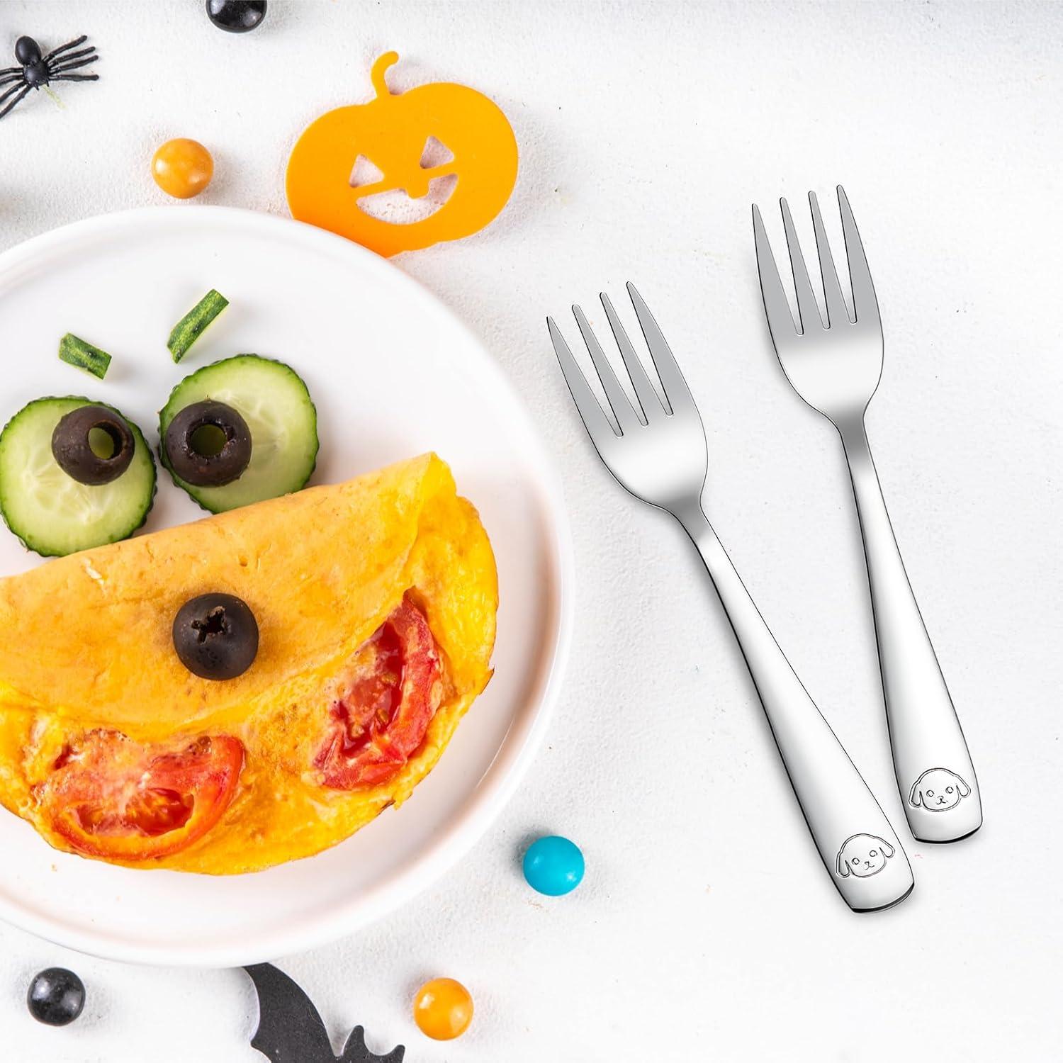 Juego de 6 Tenedores para Niños DRKIO de Acero Inoxidable