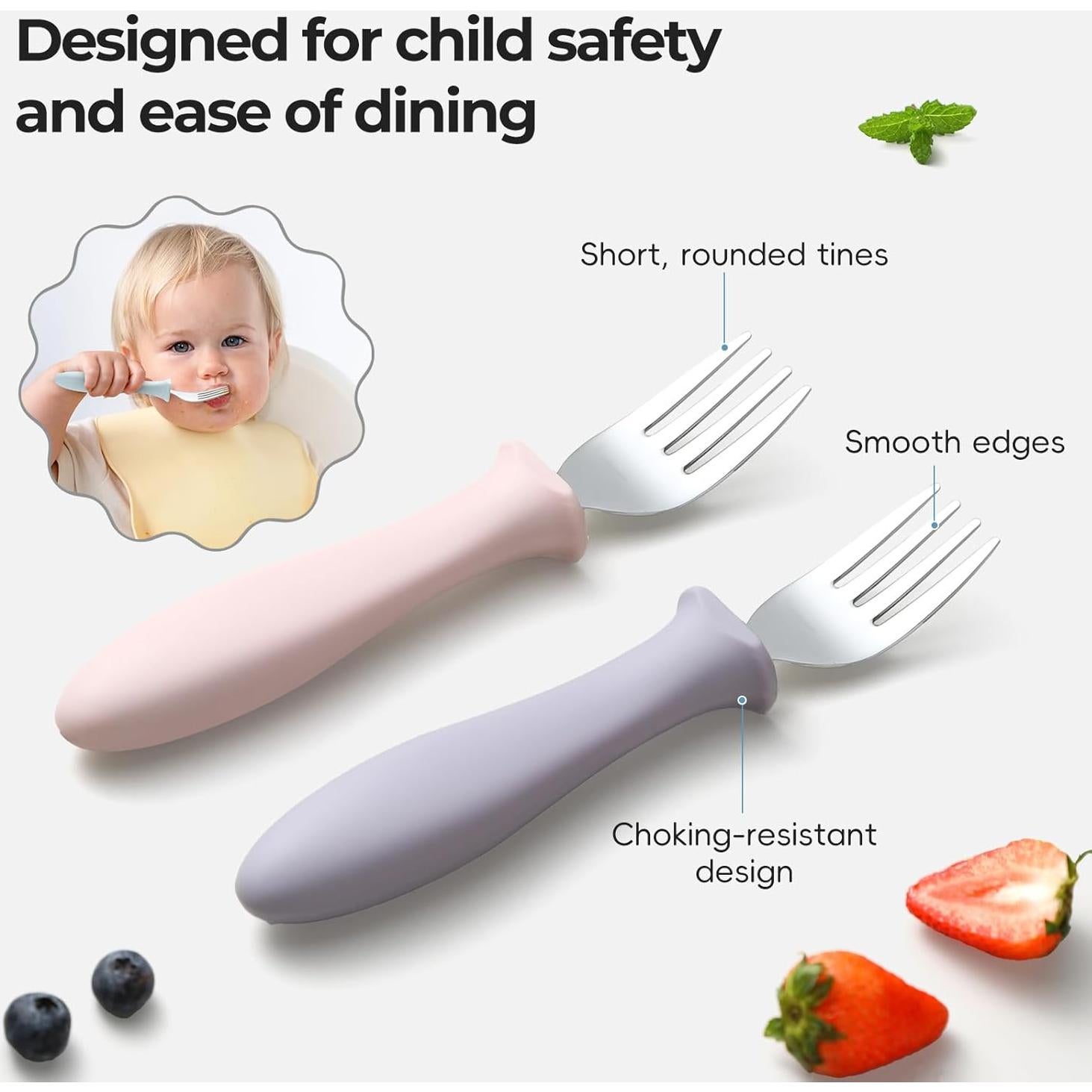 Juego de 6 Tenedores para Niños ITITT - Acero Inoxidable 18/8