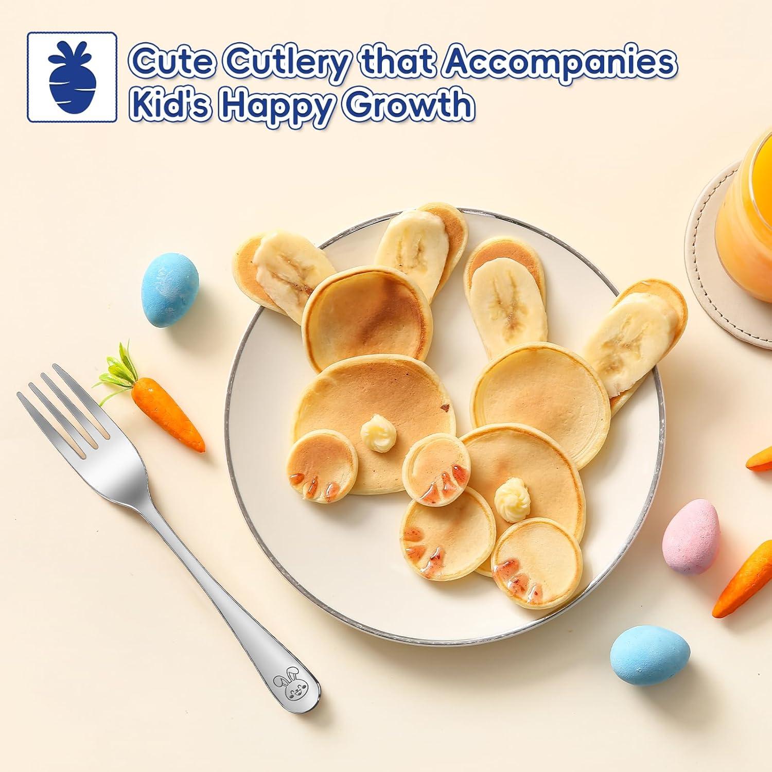 Juego de 12 Tenedores para Niños ITITT - Acero Inoxidable Seguro