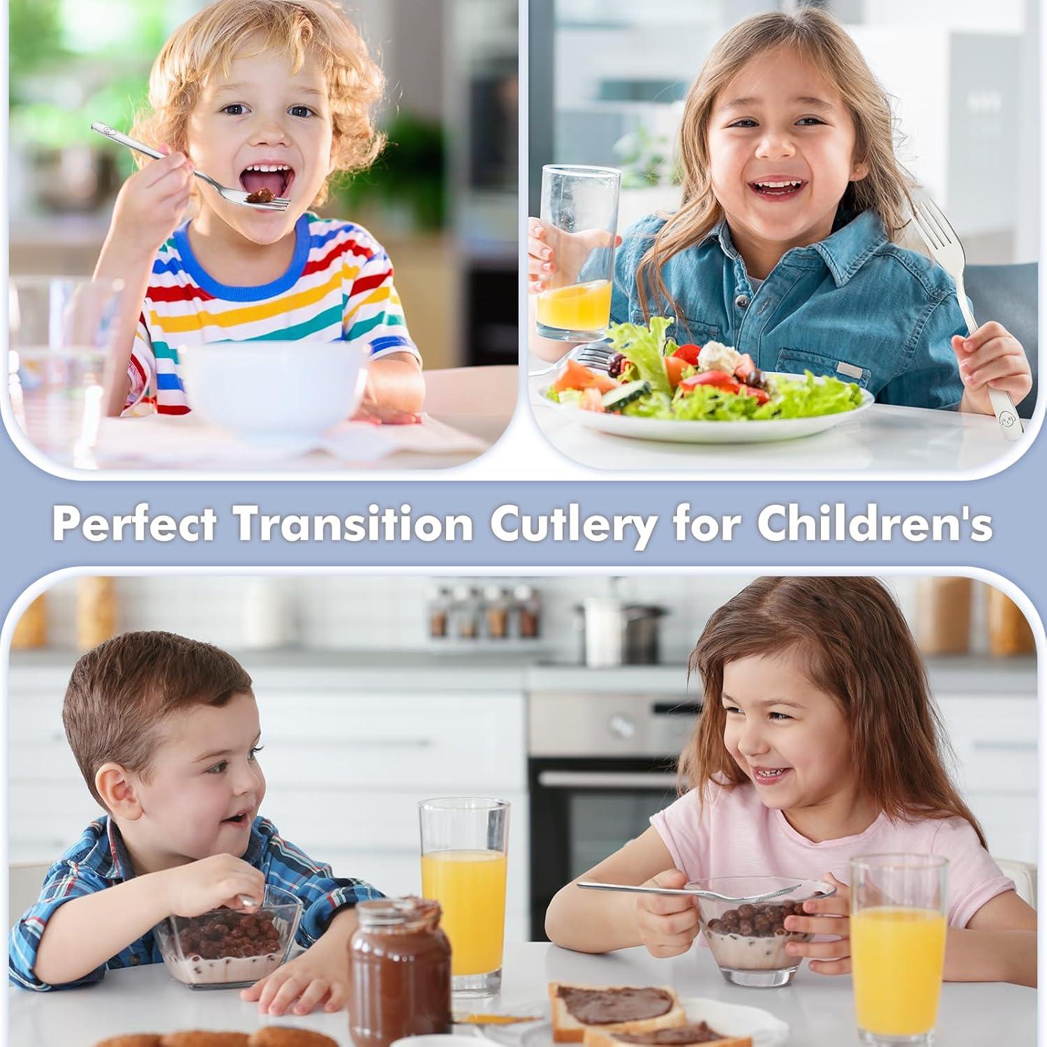 Juego de 12 Tenedores para Niños DRKIO de Acero Inoxidable