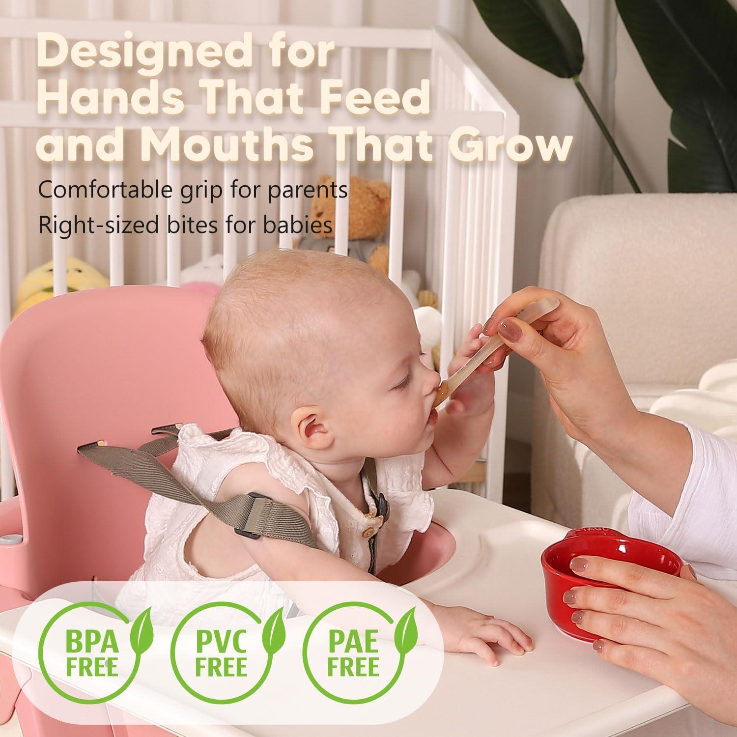 Cucharas de Silicona para Bebés Omnilove 6+ Meses - Set de 2