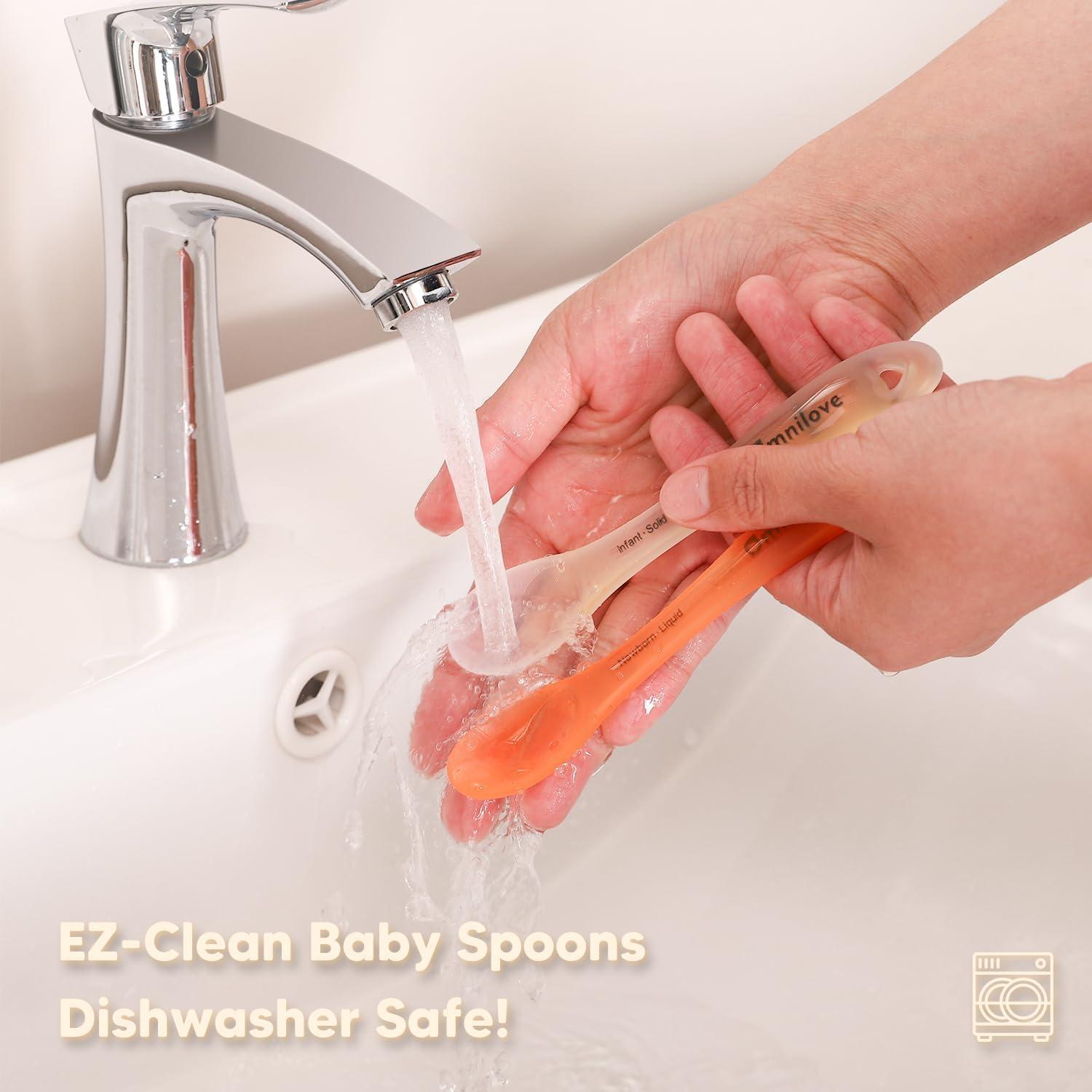 Cucharas de Silicona para Bebés Omnilove 6+ Meses - Set de 2