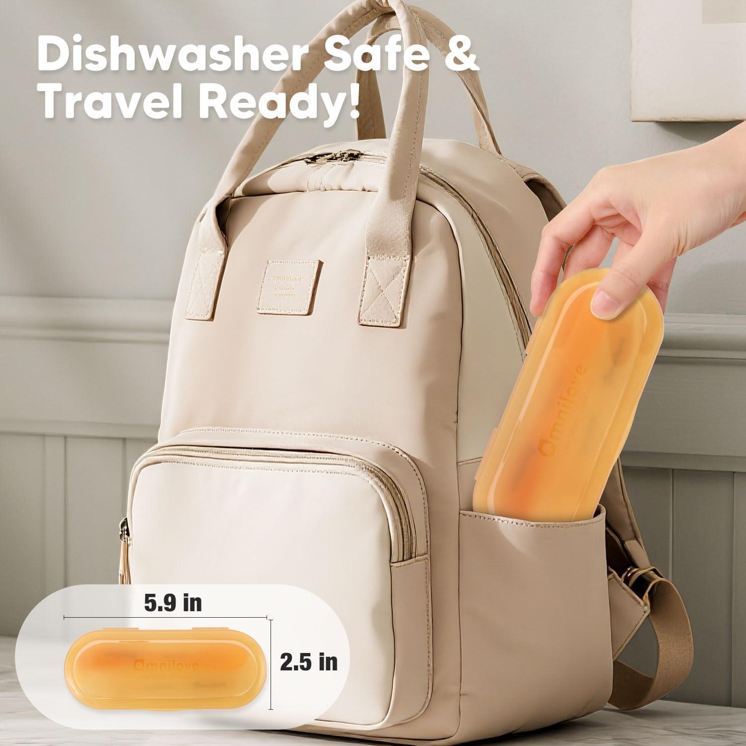 Cucharas de Silicona para Bebés Omnilove 6+ Meses - Set de 2