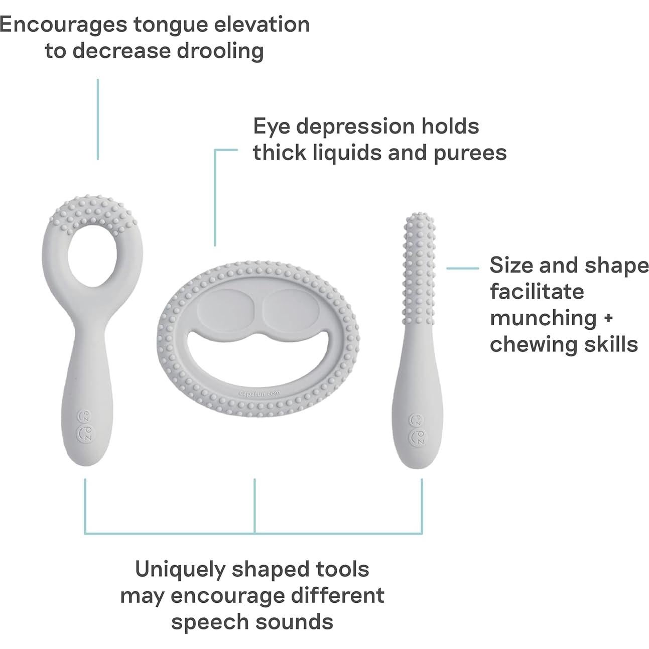 Herramientas de Desarrollo Oral ezpz - 3 Piezas Silicona 100% - 3 Meses+