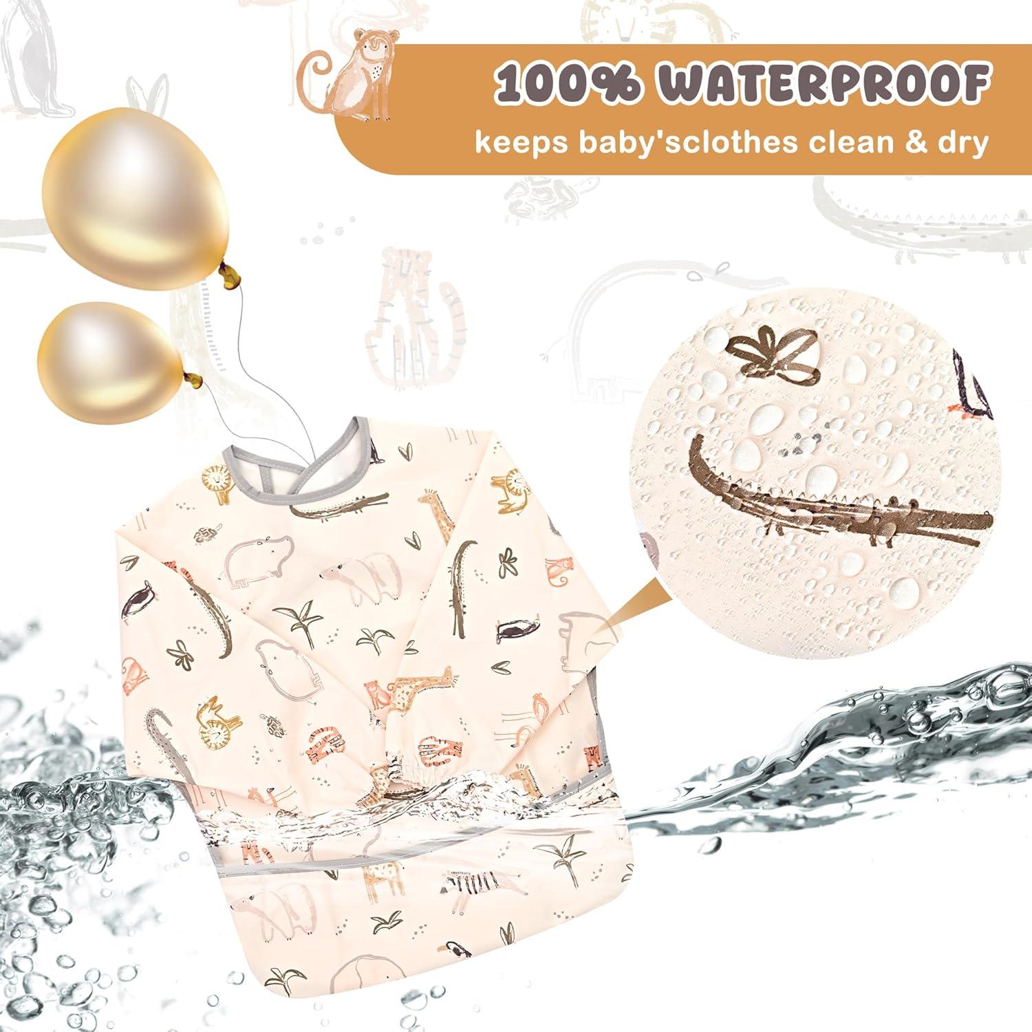 Babero Impermeable Little Dimsum con Mangas Largas para Bebés