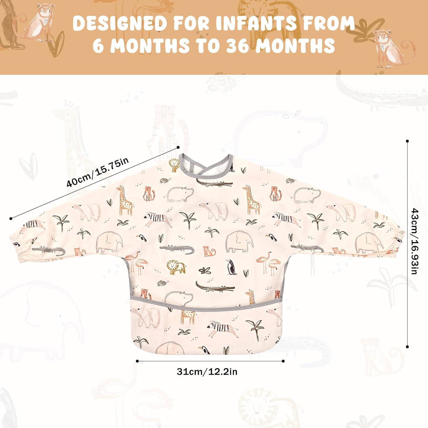 Babero Impermeable Little Dimsum con Mangas Largas para Bebés