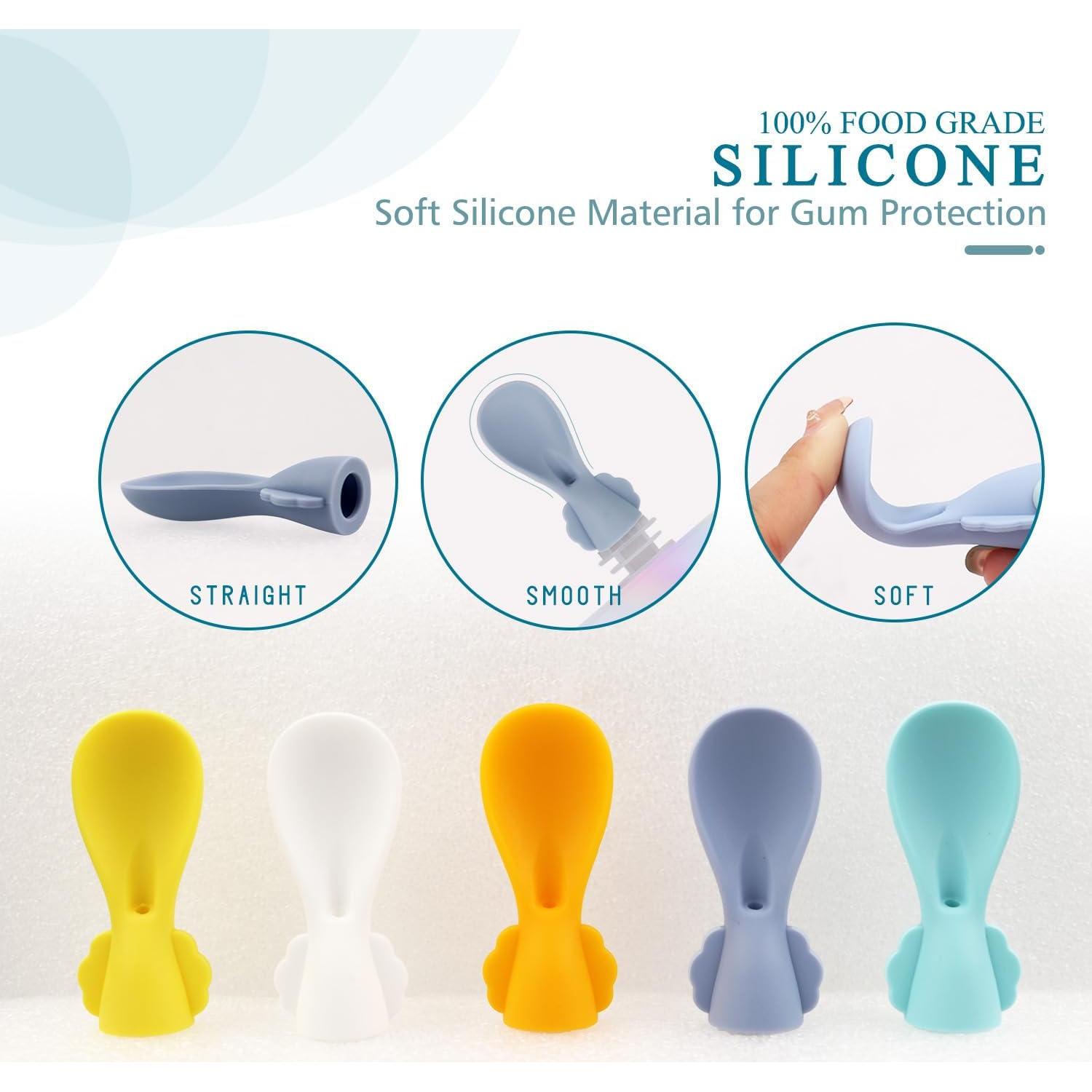 Cucharas de Silicona para Pouch de Comida Bebés MiniMunch - 10 Piezas