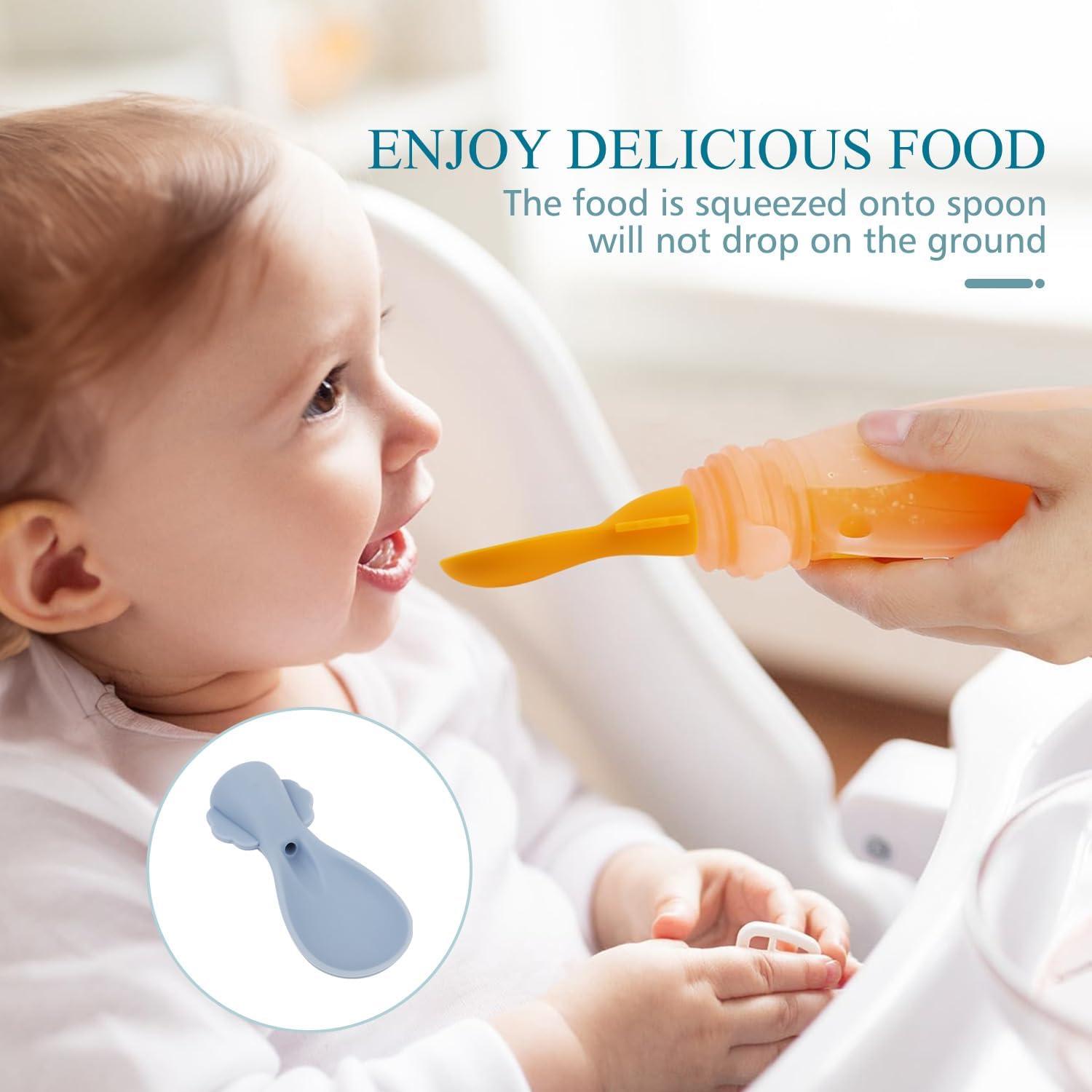 Cucharas de Silicona para Pouch de Comida Bebés MiniMunch - 10 Piezas