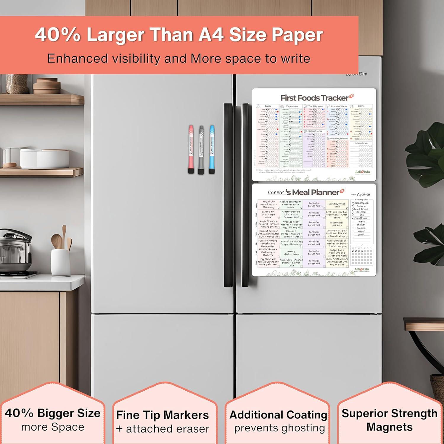 Tabla Magnética de Alimentos para Bebés Adi+Isla 35x25 cm