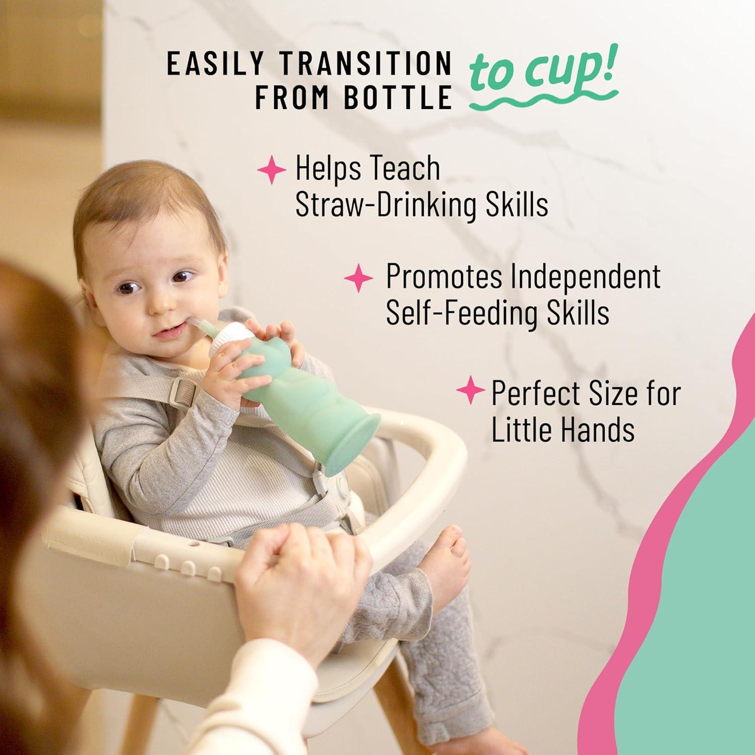 Taza de Paja Honey Bear Legendairy Milk Verde 8 oz Apta Lavavajillas