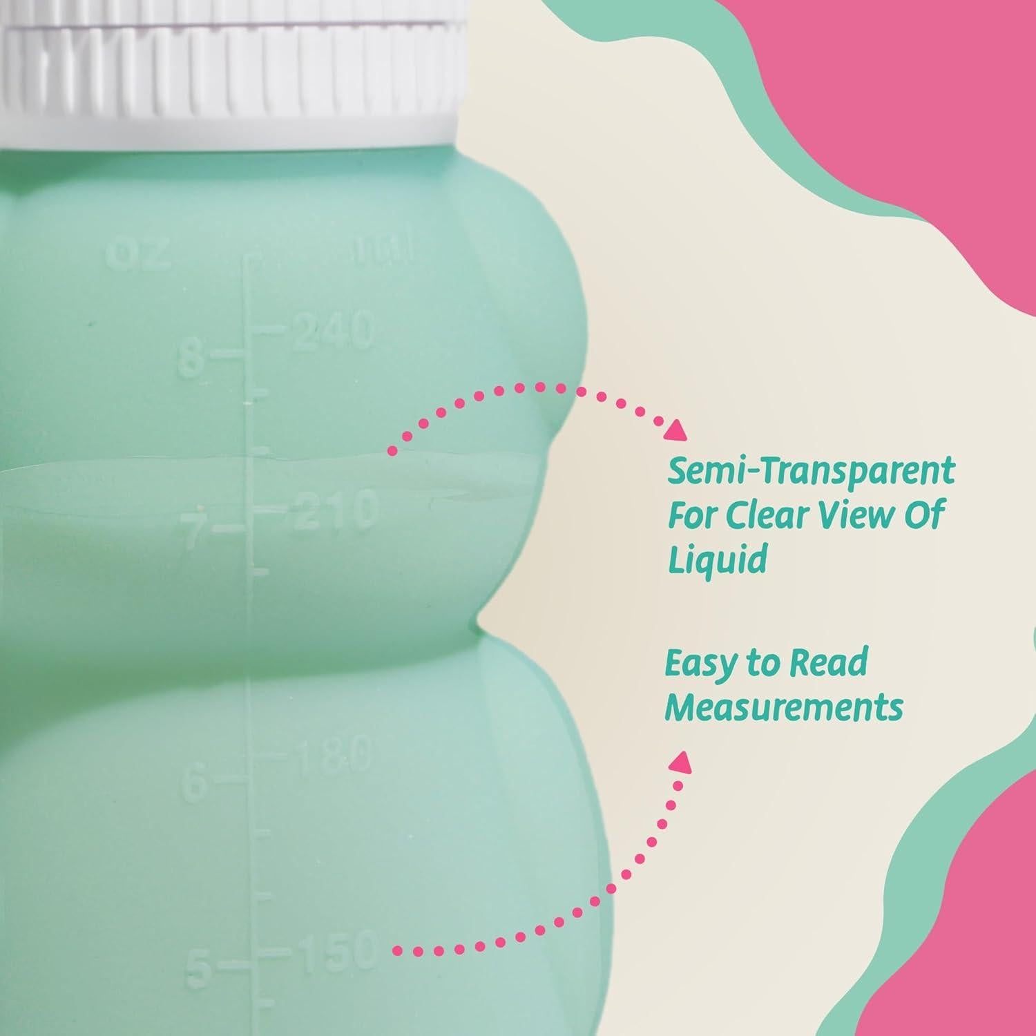 Taza de Paja Honey Bear Legendairy Milk Verde 8 oz Apta Lavavajillas