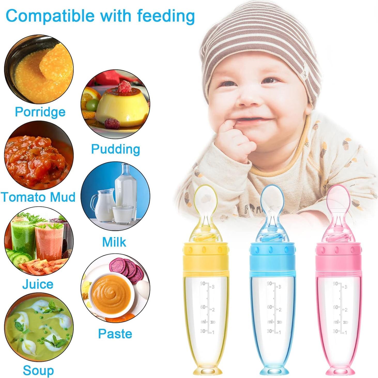 Alimentador de Comida para Bebés Tondiamo 3oz con Ventosa