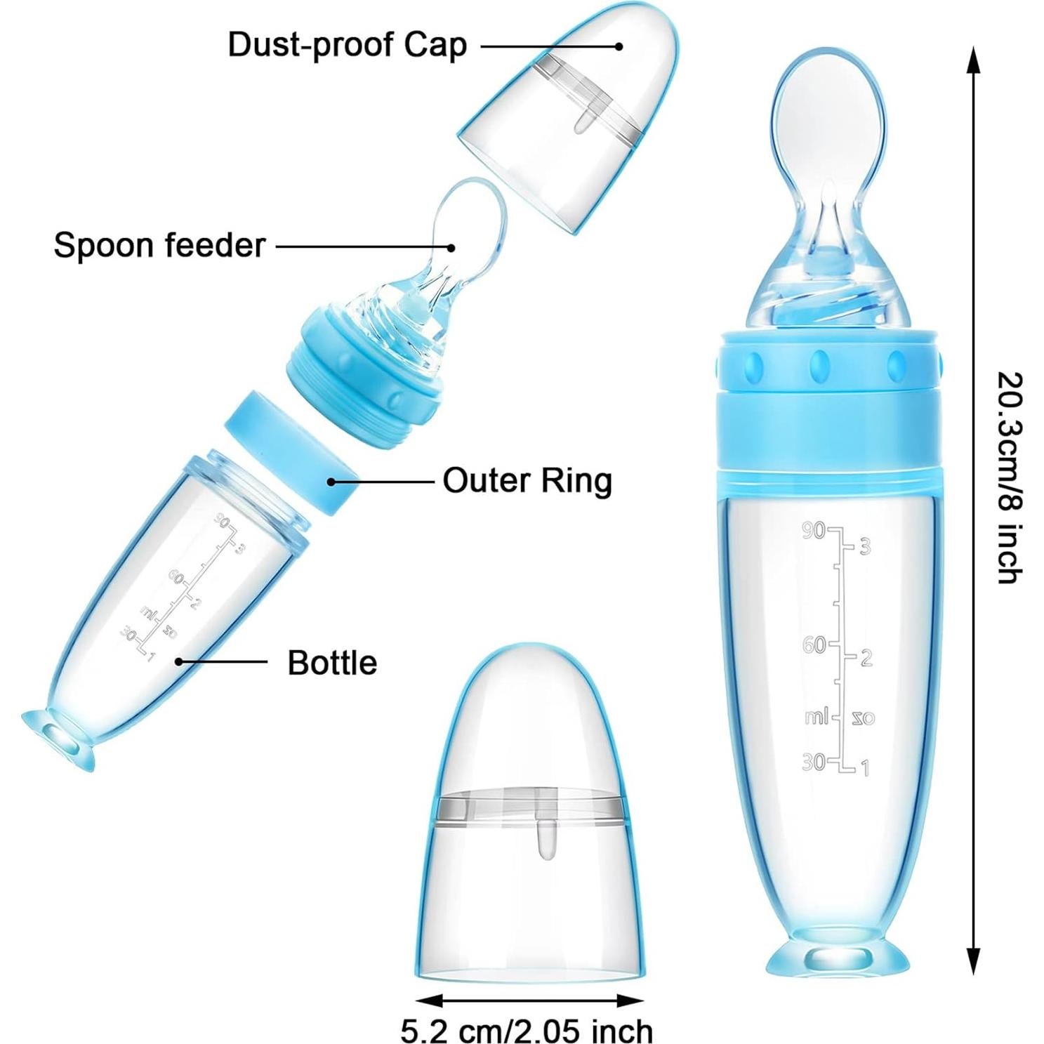 Alimentador de Comida para Bebés Tondiamo 3oz con Ventosa