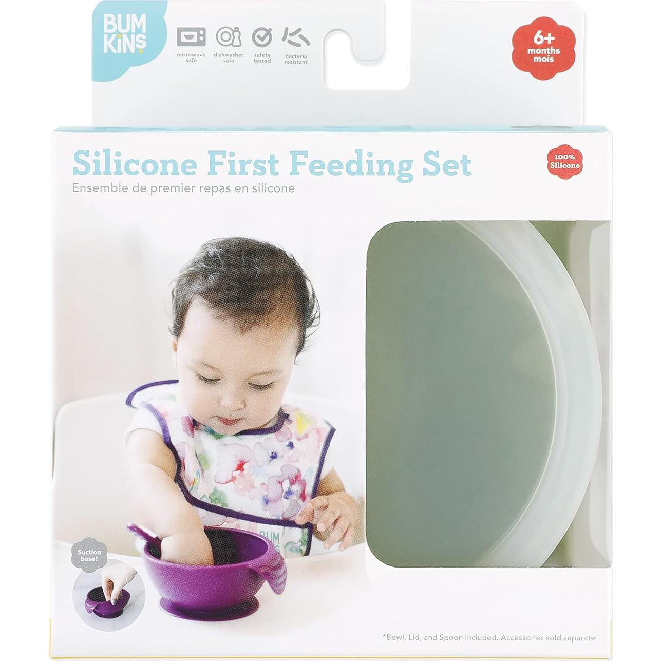 Set de Alimentación de Silicona Bumkins para Bebés - 3 Piezas
