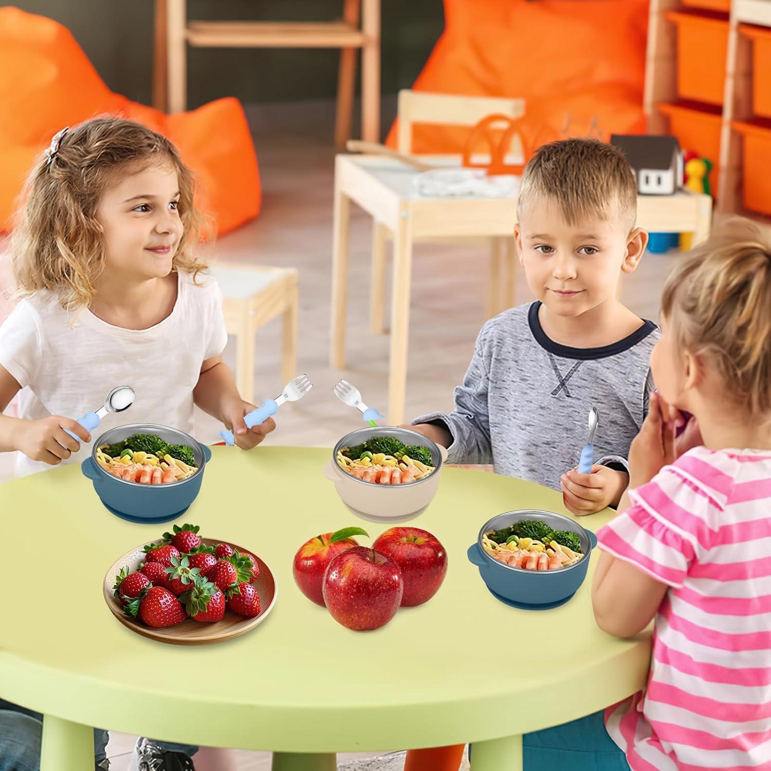 Tazones para Bebés Wesketch Acero Inoxidable 2 Piezas Antideslizante