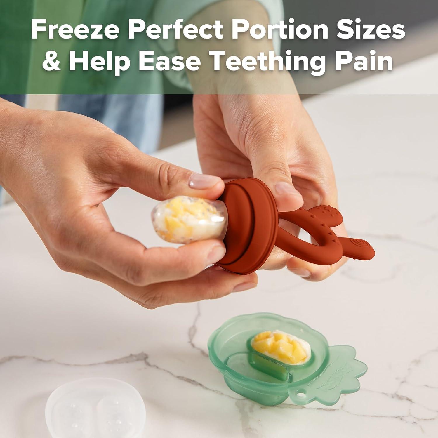 Combo Alimentador de Frutas y Taza Silicona Haakaa para Bebés